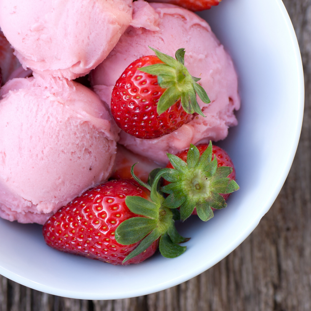 Lemon curd & Strawberry Jam Ice Cream